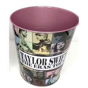 TAYLOR SWIFT THE ERAS TOUR MOVIE POPCORN Bucket Pink Tin AMC EXCLUSIVE cup film
